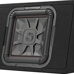Kicker 46TL7T122 Sealed 2-ohm enclo with single square L7T Series 12" shallow-mount subwoofer     FREE INSTALLATIO