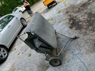 Lawn mower sweeper pull behind