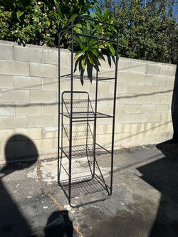 Black Metal Wire 5-Tier Storage Shelf