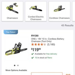 Ryobi Chain Saw 18 V