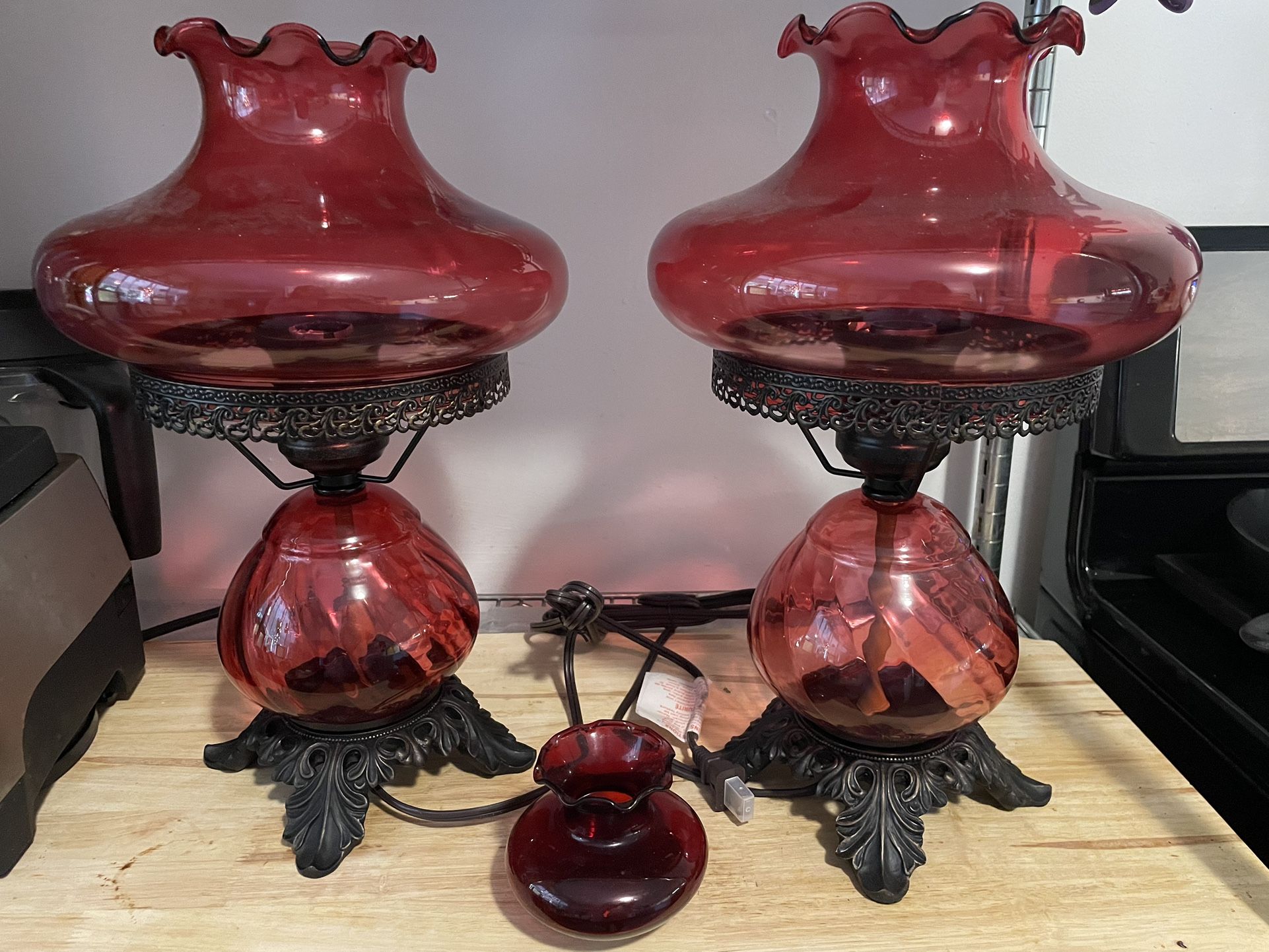 Vintage Red Lamps