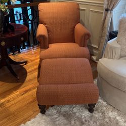 Drexel Heritage Chair With Ottoman