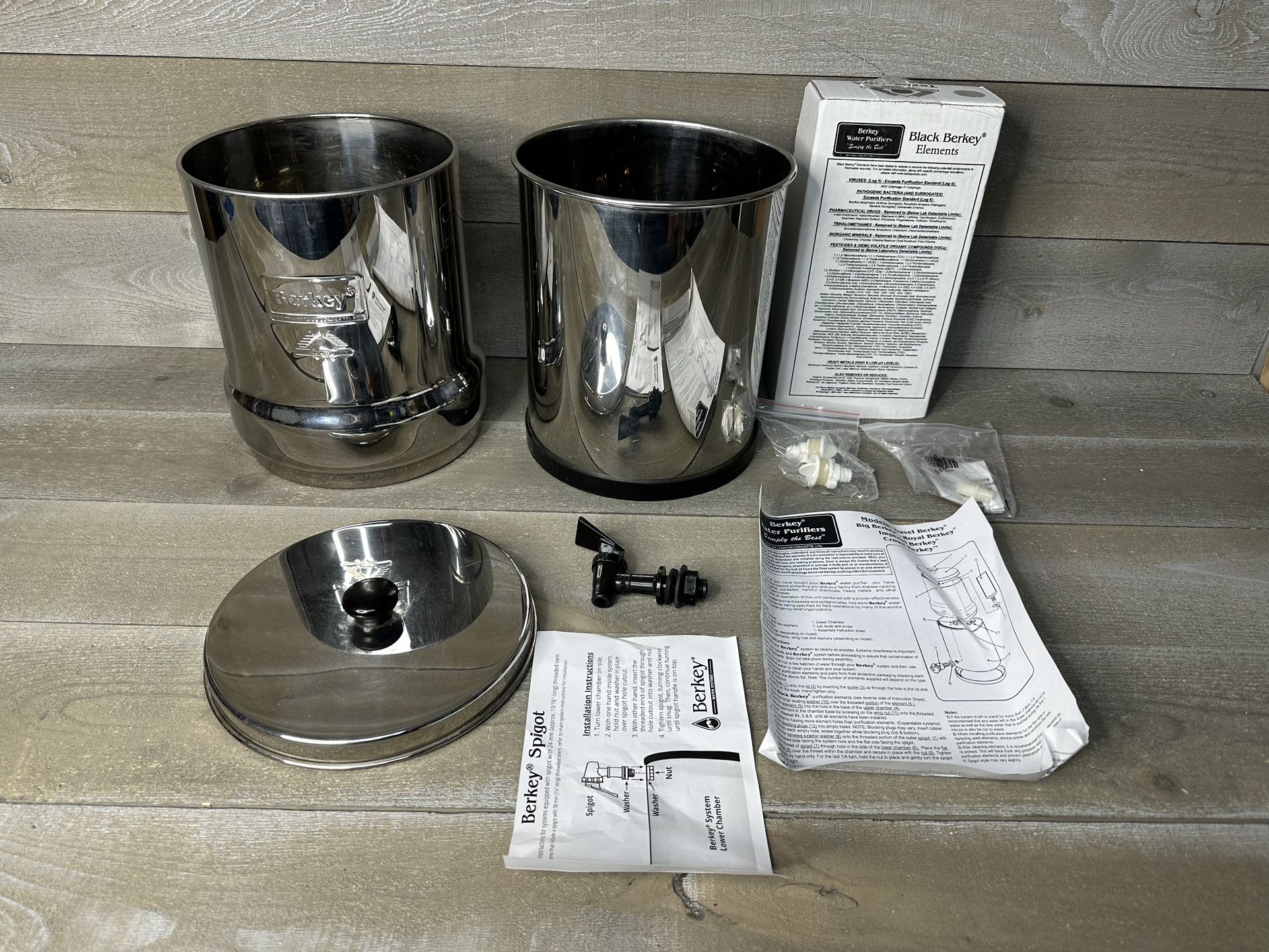 Big Berkey Water Filter System with 2 Black Berkey Filters 2.25 Gallons