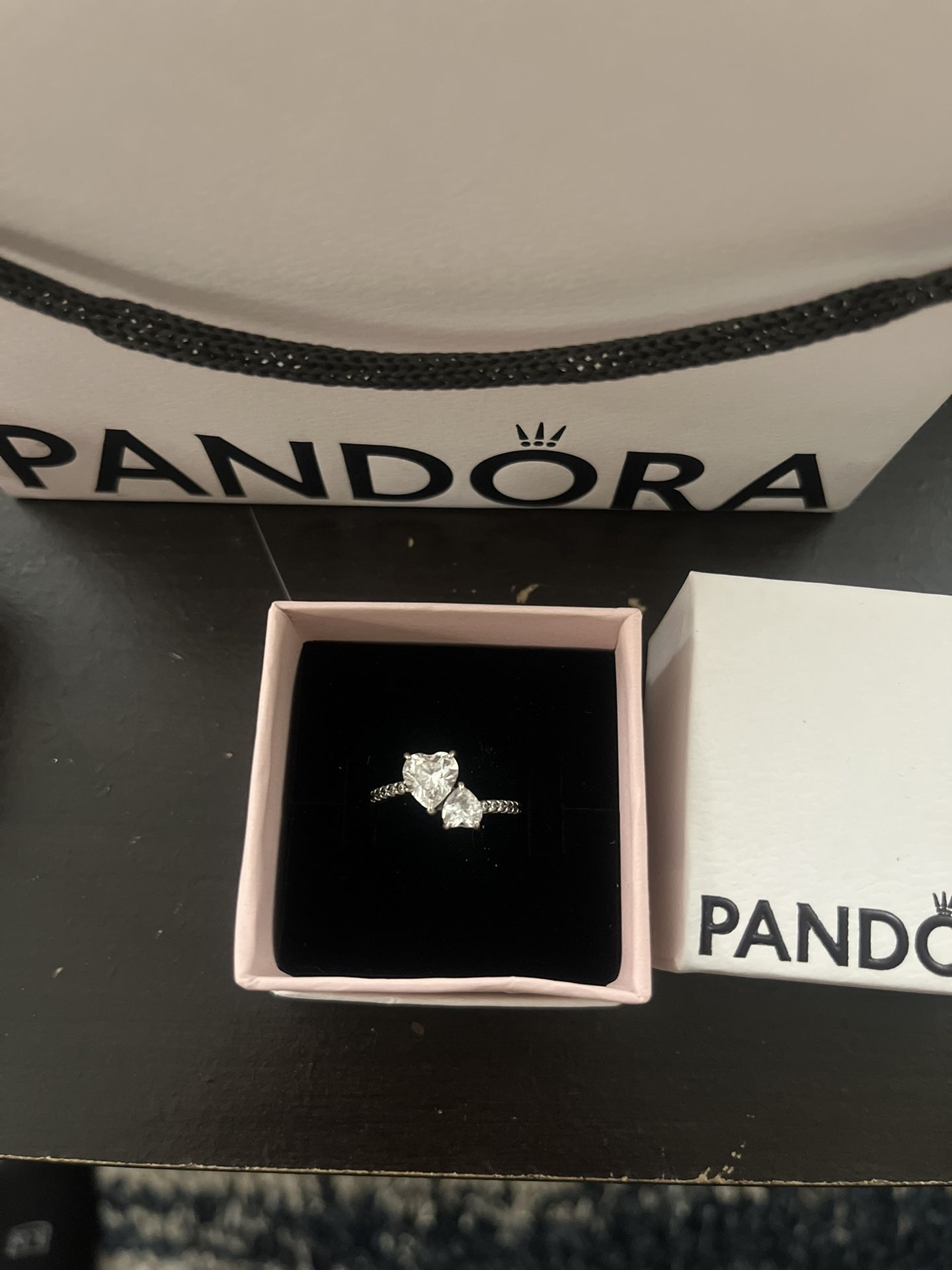 Pandora 2 Hearts Ring