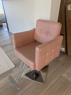 Hairstylist pink chair