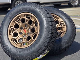 17 inch TRD Style rims AT tires Toyota 4runner Tacoma Tundra rims FJ GX