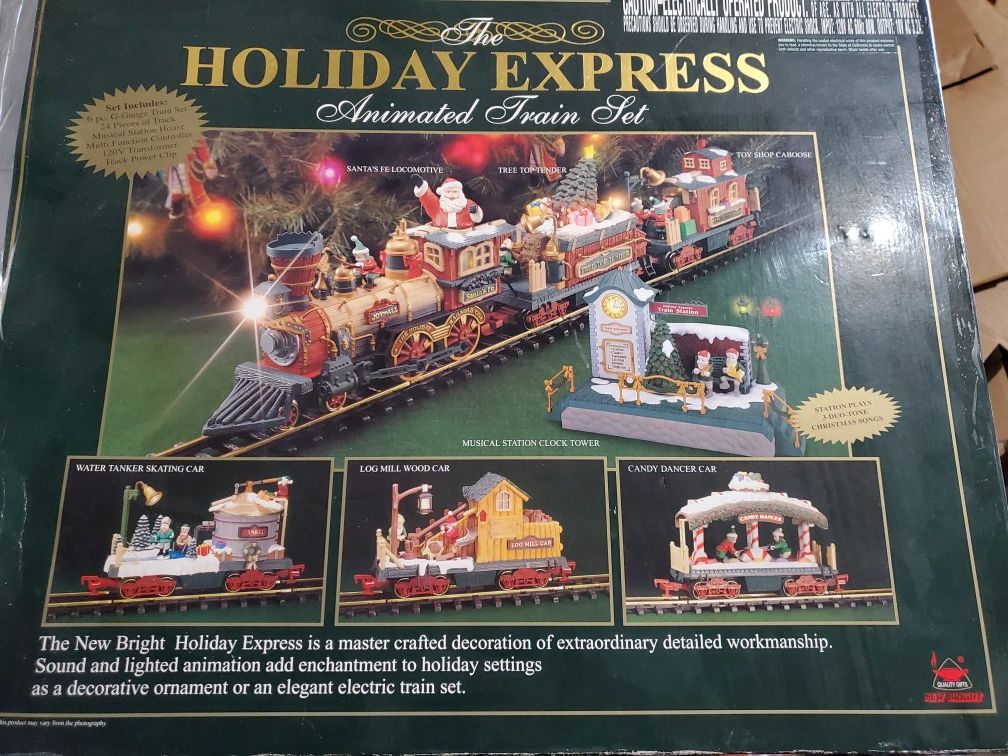 Holiday Express Vintage Christmas Train Set Obo