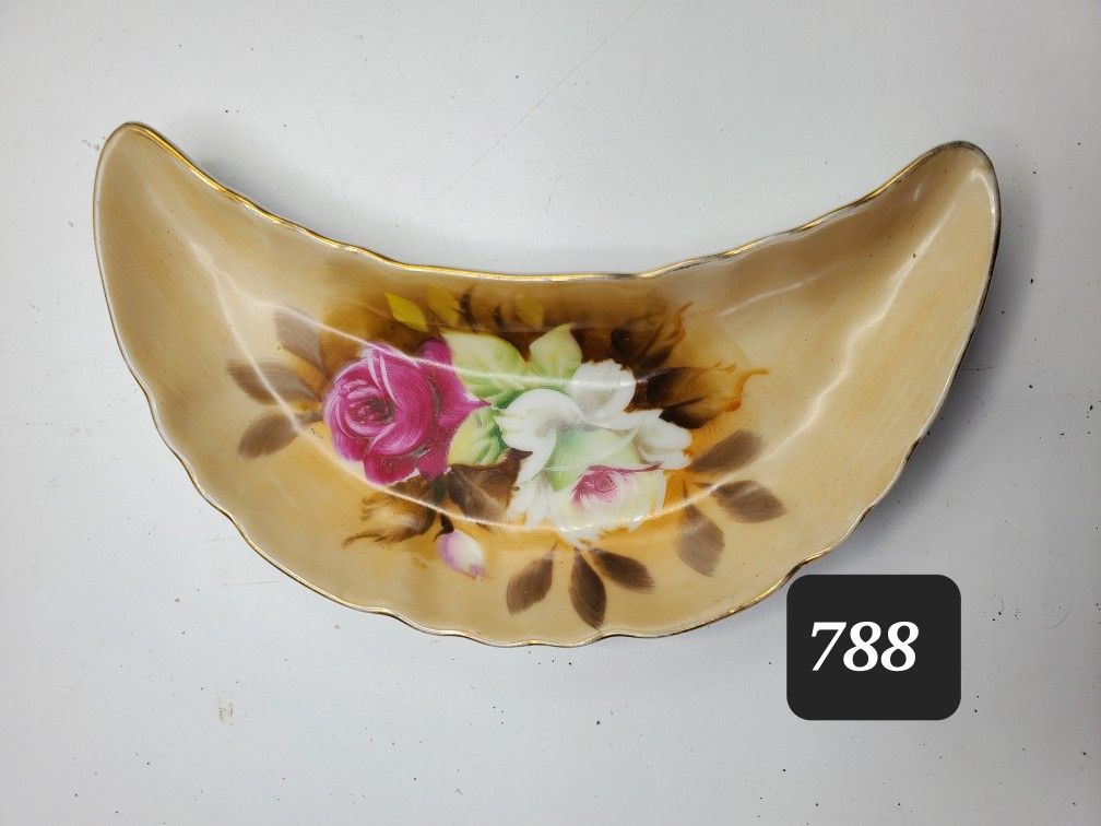 Rare Vintage Half Moon Plate
