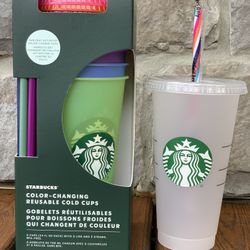 *New* 2022 Starbucks UV Color Changing Cups 5 Pack + Bonus MYSTERY Color Cup