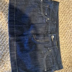 Express Denim Studded Skirt