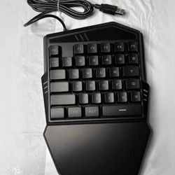 Black LED One Hand Keyboard 