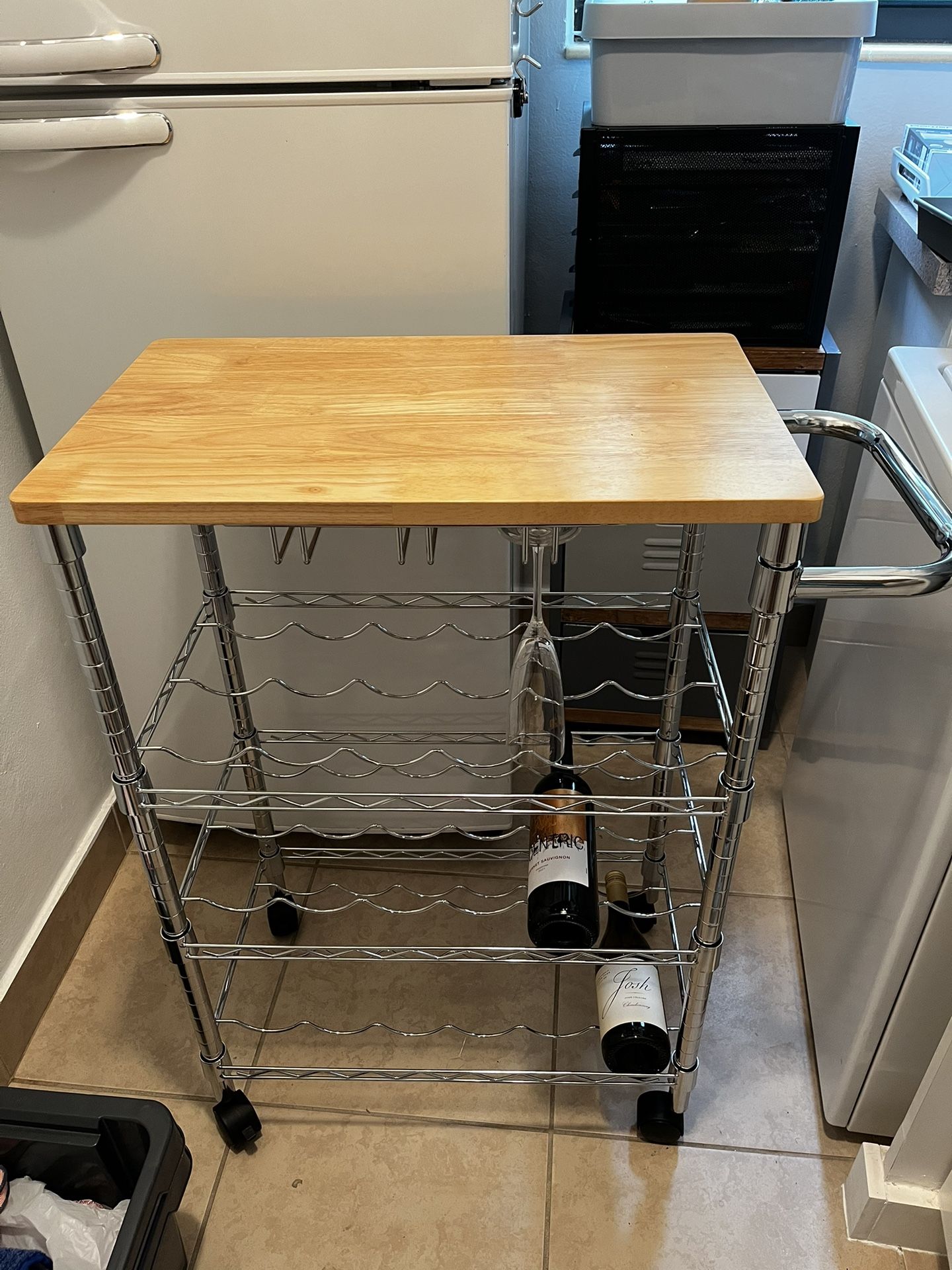 3 Tier Utility Wine Cart