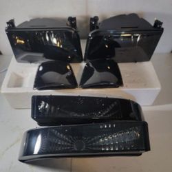 92-96 Ford F150 F250 F350 92-96 Ford Bronco Headlights Luces Micas Calaveras Faros Faroles Focos Headlamps 