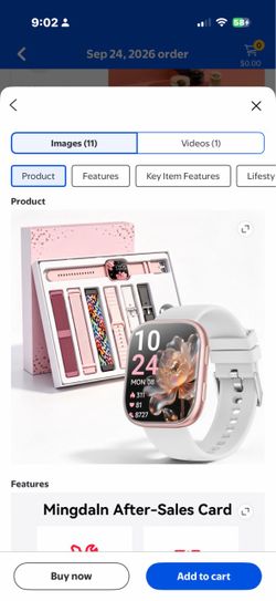 Mingdaln Smartwatch with Multiple Band Set