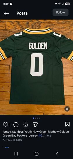 Green Bay Packers Golden #0 Youth Jersey " yes it's still available " message me for your size