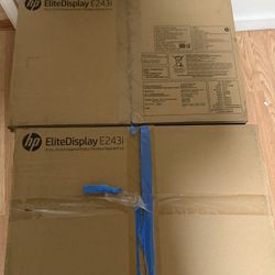 2 HP New monitors 24”