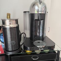 Nespresso machine and Frother 