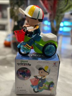 Boy on a bicycle toy