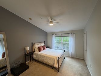 Queen Size Bed Frame, Boxspring & Mattress