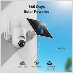 Ptz Wifi Solar Power Security Camera