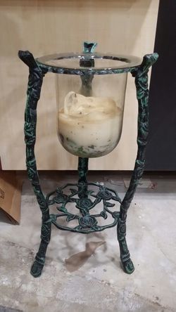 Cast Iron Candle Holder Plant Stand