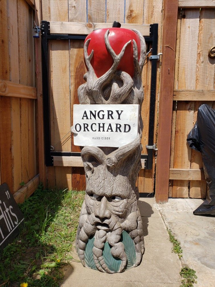 Angry Orchard Hard Cider Tree Bar Display Statue Choice Condition 47"