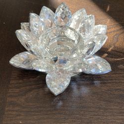 3 Mirror Lilly Pad Candle Holders. 