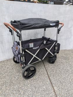 Keenz 7S Stroller Wagon COMPLETE SETUP - Canopy, Cooler Bag, Cup Holder & All-Terrain Wheels