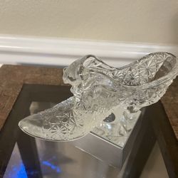 Clear Glass Fenton Shoe