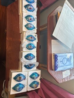 Disney Frozen Glass Christmas Ornaments (Bradford Exchange w/ COAs)