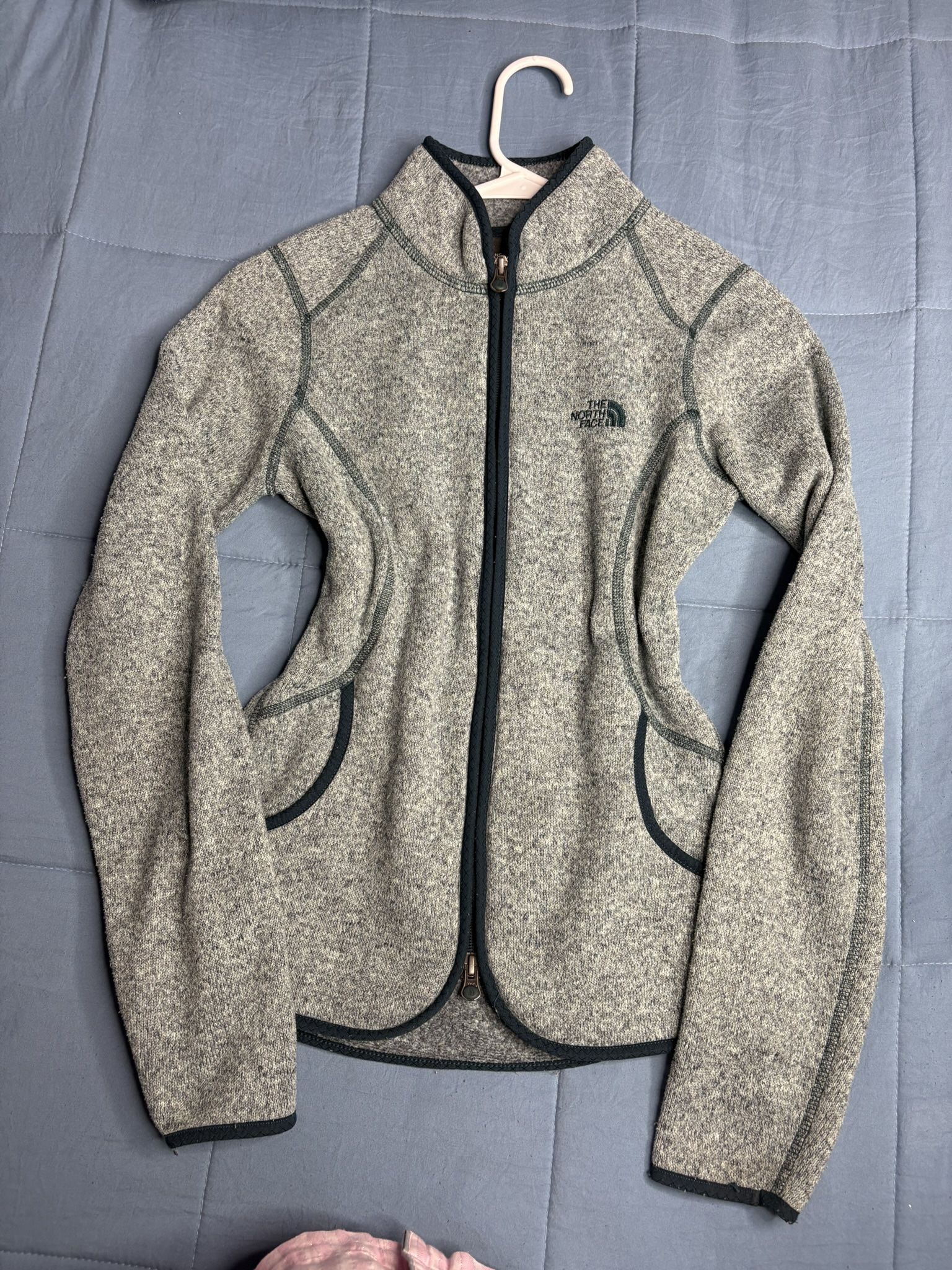 The North Face Women’s XS Full Zip Sweater Fleece Jacket Gray Heather