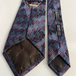 Briori Barney New York Mens Silk Neck Tie Feather Square 3 5/8” x 57 1/2”  