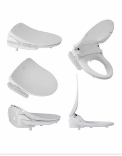 BIO BIDET HD-7000 Electric Bidet Seat for Round Toilets in White with Fusion Heating Technology