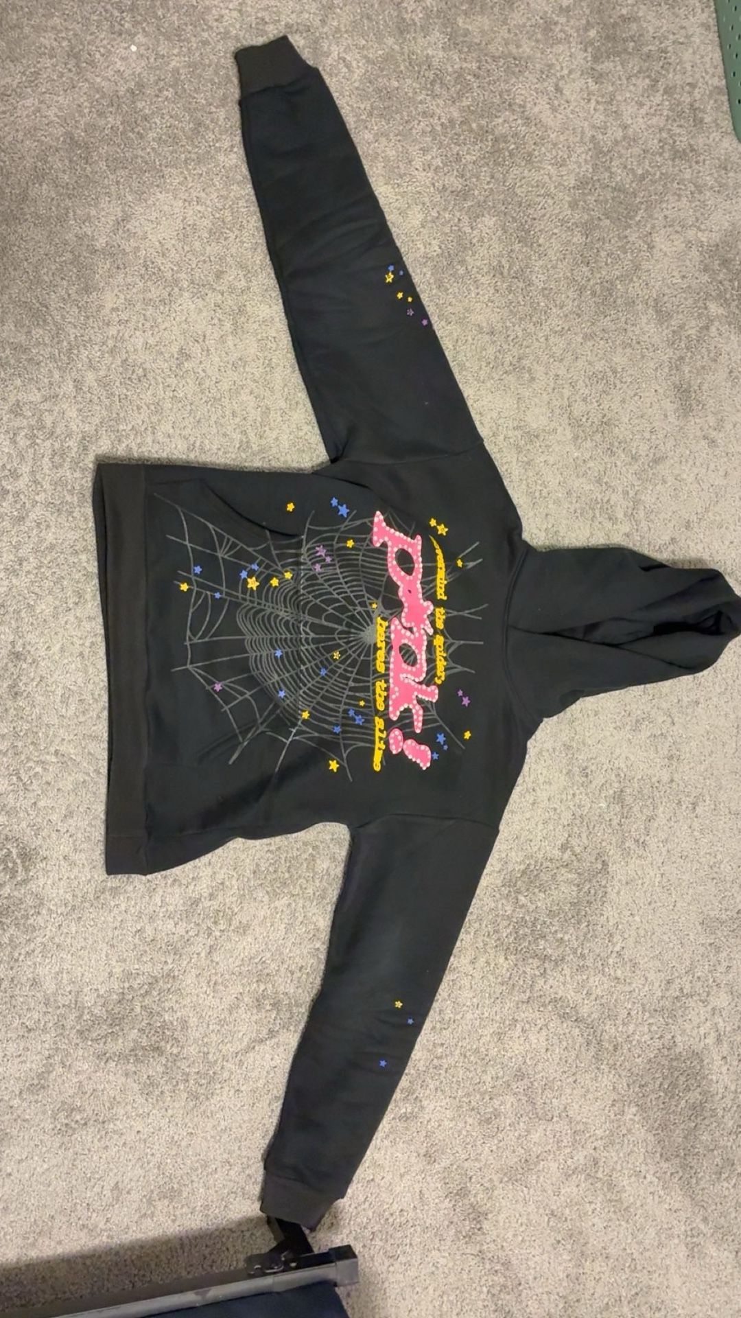 Black V1 Sp5der Hoodie Size M