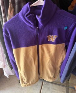 University of Washington Huskies Fleece Zip Jacket (Size Small)