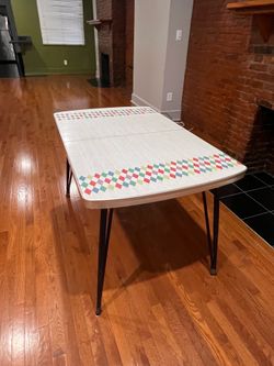 Rare MCM Harlequin Formica Table – 1950s  Atomic Space Age