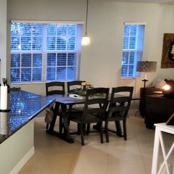 Dining Table And 8 Hardwood Chairs