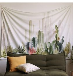 Urban outfitters Watercolor Cactus Wall Tapestry
