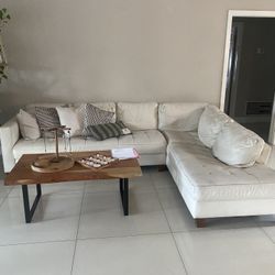 White leather Couch 