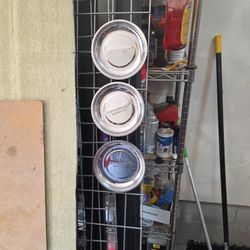 3 Magnetic Round Small Parts Trays 