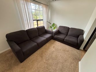 Modern Gray Sofa & Loveseat Set – Excellent Condition