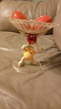 M&M's-"RED" & "YELLOW" Characters Candy Dish Stand