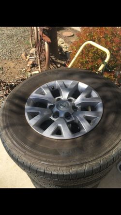 Firestone P245/75R16. 2017 Toyota Tacoma rims and Tires. 14,500 miles on the tires