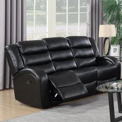 Oniks Black Reclining Sofa

