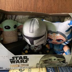 Star Wars Mandalorian Plush Set Grogu, Ahsoka Tano NEW