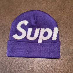Supreme Big Logo Beanie (Purple)