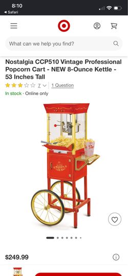 Nostalgia CCP510 Vintage Professional Popcorn Cart