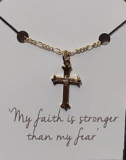 14k GP  Cross Necklace