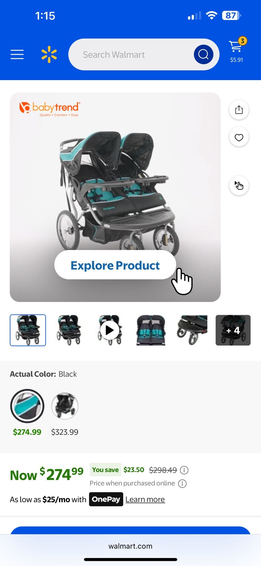 Double Jogger Stroller