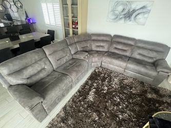 Power Sectional Sofa/Couch | Gray | $3,000 OBO
